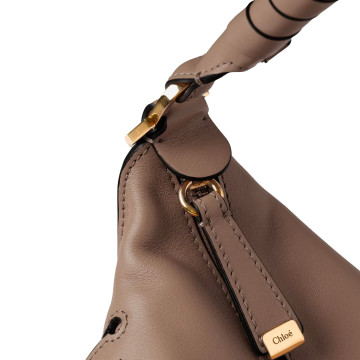 Visuel 5 : Chloé | Sac Marcie small en cuir deep taupe | Boutique Parenthese Bordeaux