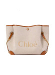 Visuel 1 : Chloé| Cabas Clover en toile et cuir brown | Boutique Parenthese Bordeaux