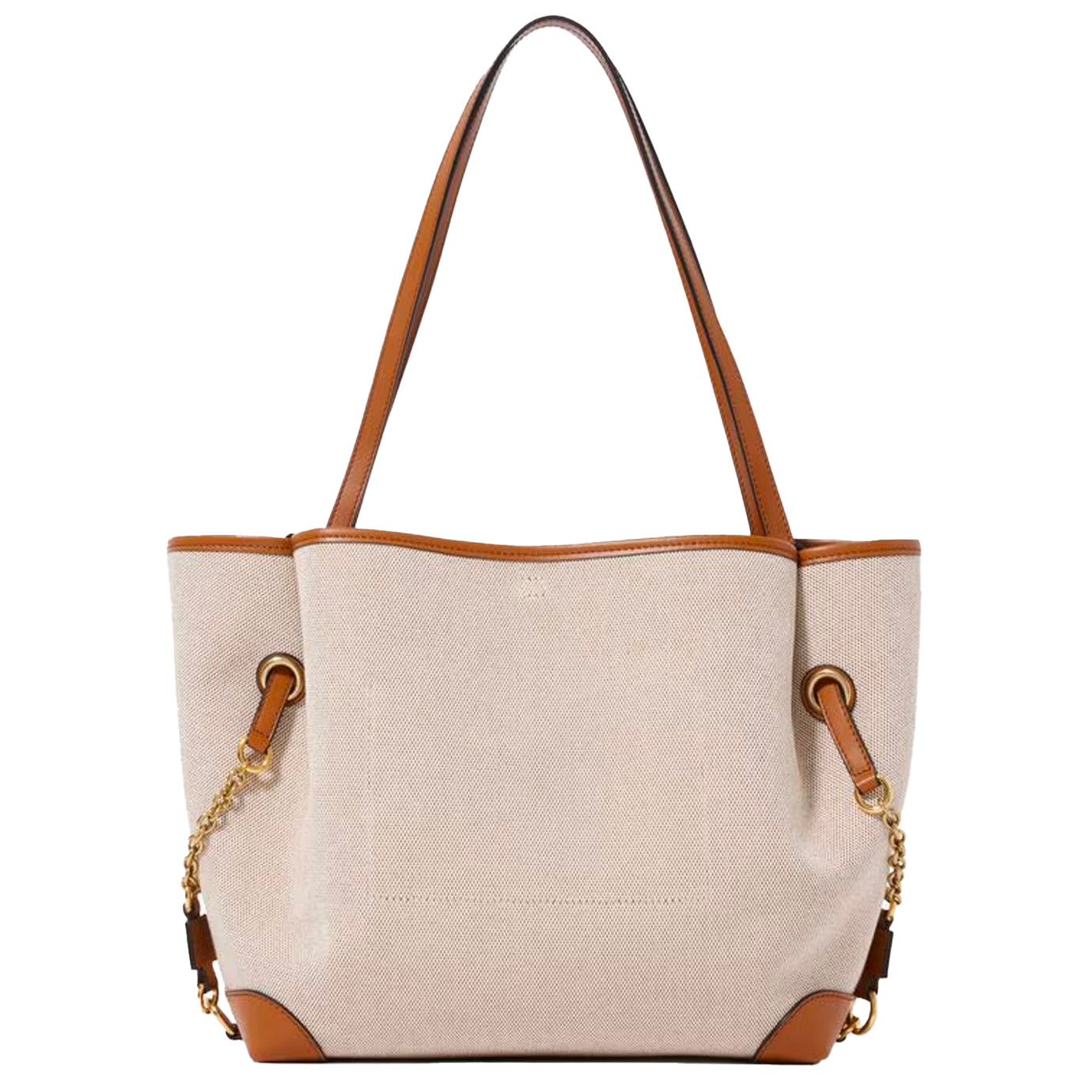 Visuel 3 : Chloé| Cabas Clover en toile et cuir brown | Boutique Parenthese Bordeaux