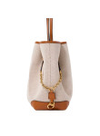 Visuel 5 : Chloé| Cabas Clover en toile et cuir brown | Boutique Parenthese Bordeaux