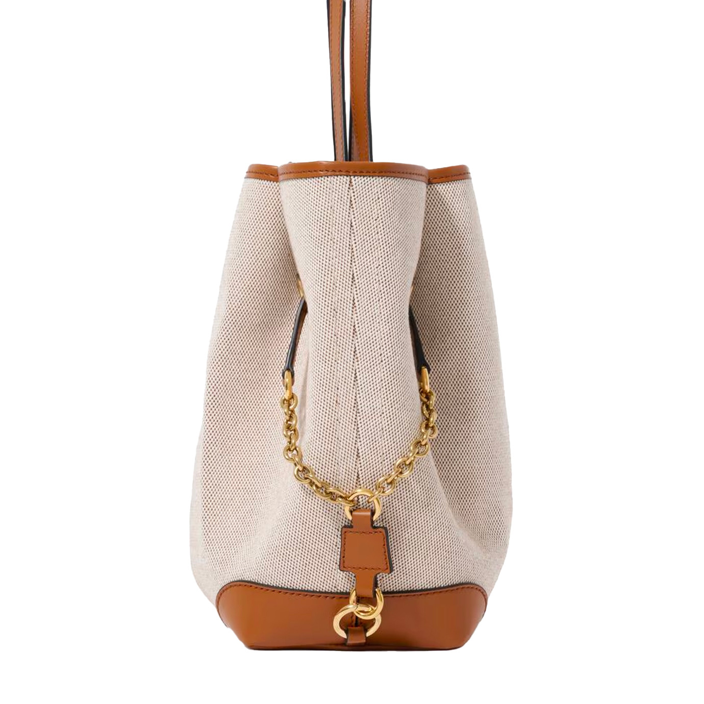 Visuel 5 : Chloé| Cabas Clover en toile et cuir brown | Boutique Parenthese Bordeaux