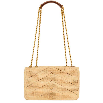Visuel 3 : Saint Laurent Sac | Loulou small en raphia et bijouterie or | Boutique Parenthese Bordeaux