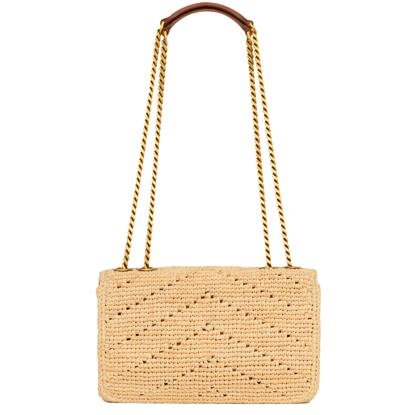 Visuel 3 : Saint Laurent Sac | Loulou small en raphia et bijouterie or | Boutique Parenthese Bordeaux