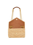 Visuel 5 : Saint Laurent Sac | Loulou small en raphia et bijouterie or | Boutique Parenthese Bordeaux