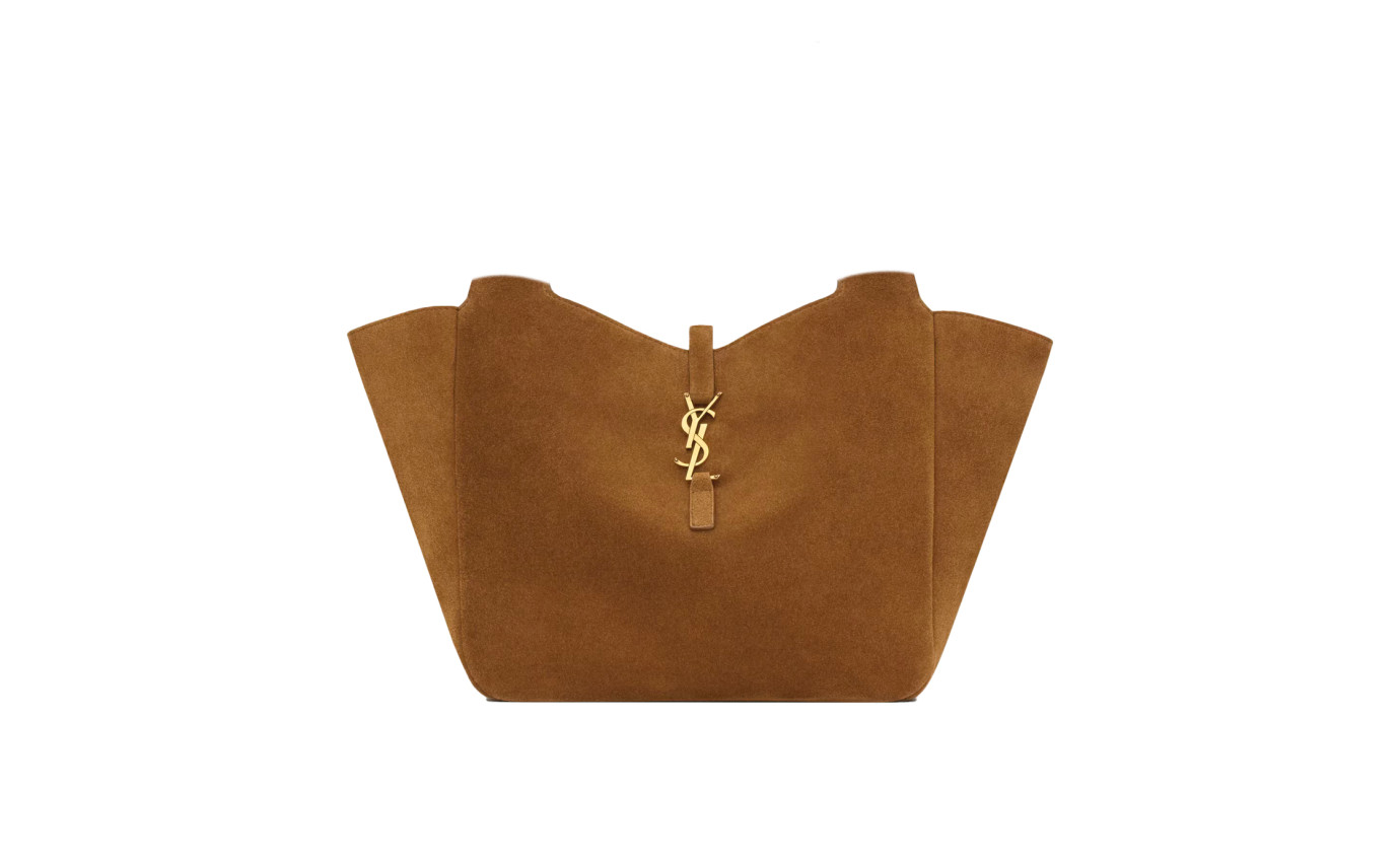 Visuel 1 : Collection Saint Laurent Bordeaux | Sac le 5 à 7 Béa small en veau velours caramel| Boutique Parenthese Bordeaux