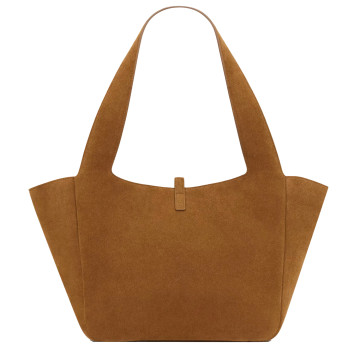 Visuel 3 : Collection Saint Laurent Bordeaux | Sac le 5 à 7 Béa small en veau velours caramel| Boutique Parenthese Bordeaux