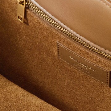 Visuel 5 : Collection Saint Laurent Bordeaux | Sac le 5 à 7 Béa small en veau velours caramel| Boutique Parenthese Bordeaux
