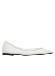 Visuel 1 : Collection Jacquemus Bordeaux | Ballerine Ovalo en cuir blanc| Boutique de luxe Bordeaux