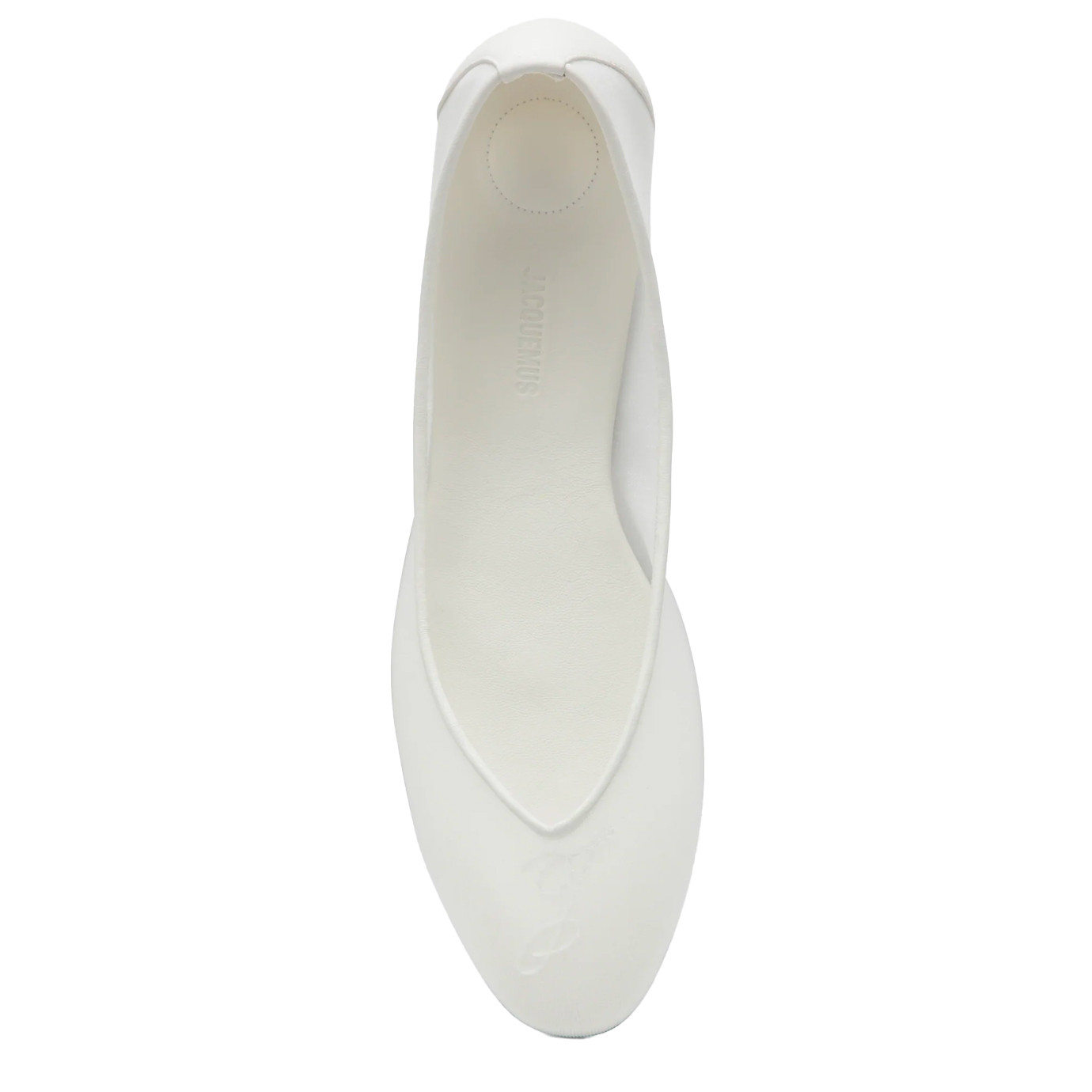Visuel 2 : Collection Jacquemus Bordeaux | Ballerine Ovalo en cuir blanc| Boutique de luxe Bordeaux