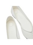 Visuel 3 : Collection Jacquemus Bordeaux | Ballerine Ovalo en cuir blanc| Boutique de luxe Bordeaux