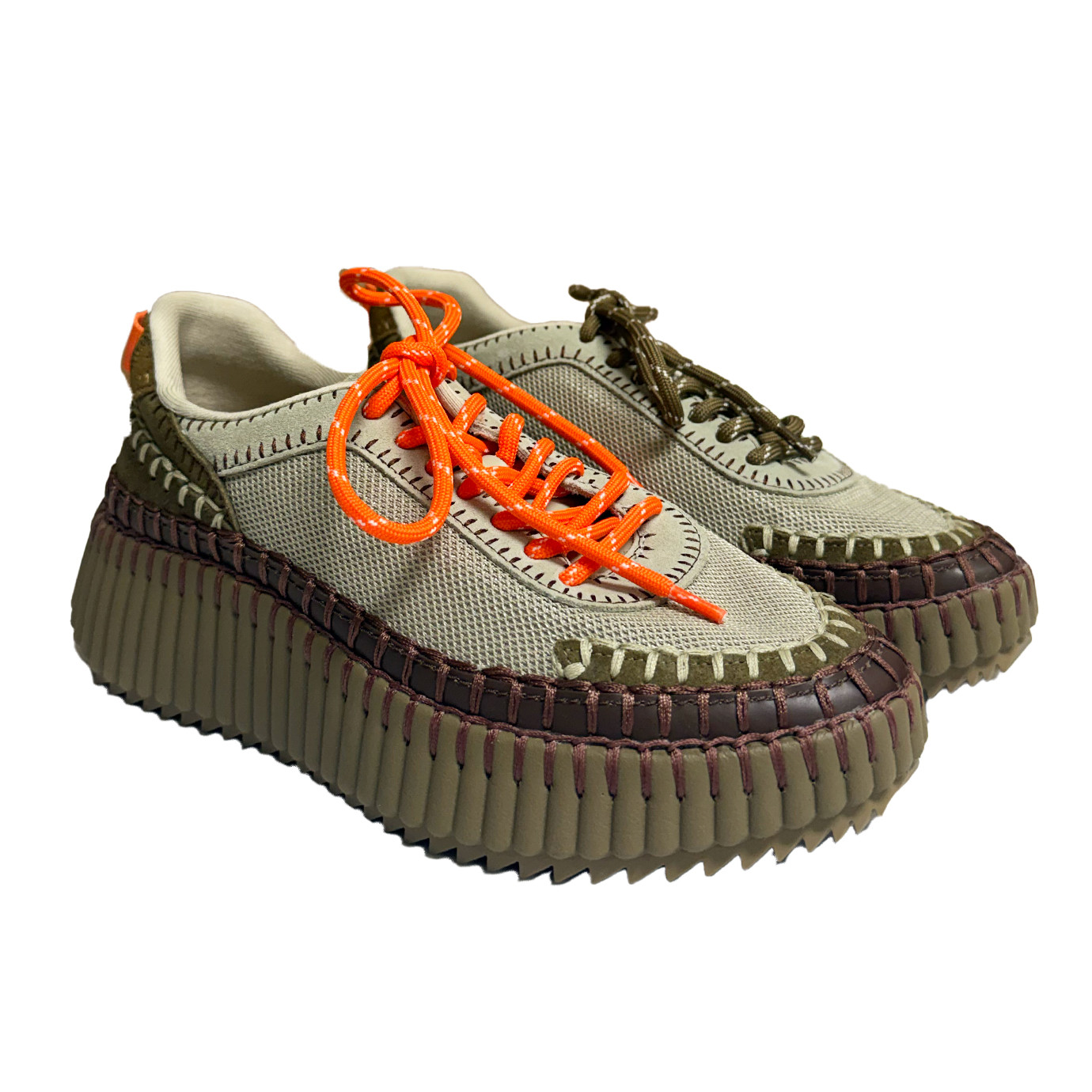Visuel 2 : Collection Chloé chaussures | Sneakers Nama army green| Boutique Parenthese Bordeaux