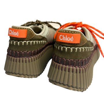 Visuel 4 : Collection Chloé chaussures | Sneakers Nama army green| Boutique Parenthese Bordeaux