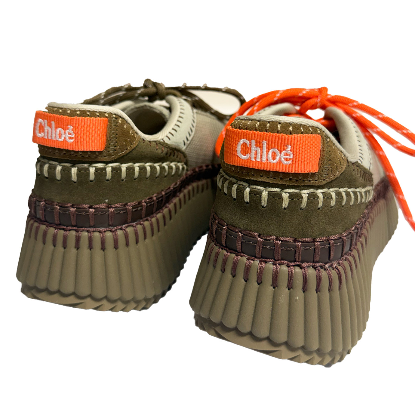 Visuel 4 : Collection Chloé chaussures | Sneakers Nama army green| Boutique Parenthese Bordeaux