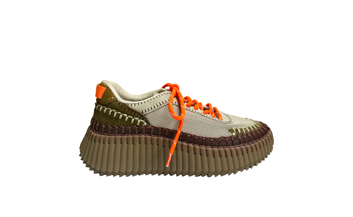 Visuel 1 : Collection Chloé chaussures | Sneakers Nama army green| Boutique Parenthese Bordeaux