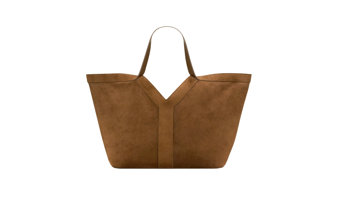 Visuel 1 : Saint Laurent | Cabas y small en veau velours camel| Boutique Parenthese Bordeaux