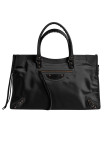 Visuel 1 : Collection Balenciaga Bordeaux | Sac Le City Large Nylon noir| Sac de Luxe Parenthese Bordeaux