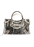 Visuel 1 : Collection Balenciaga Bordeaux | Sac Le City Medium Neige et noir| Sac de Luxe Parenthese Bordeaux