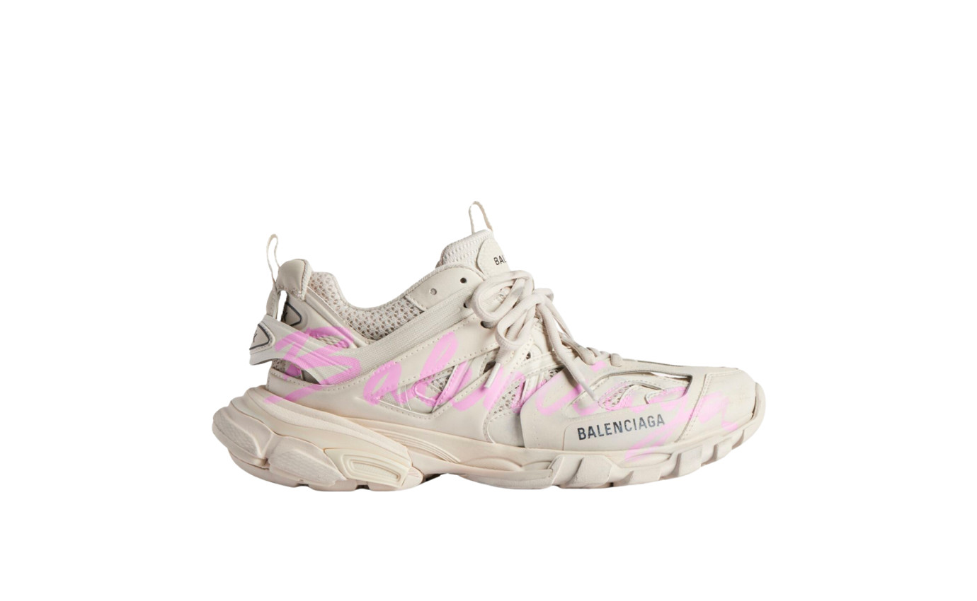 Visuel 1 : Collection Balenciaga Bordeaux | Sneaker Track en cuir beige et rose | Chaussures de Luxe Parenthese Bordeaux