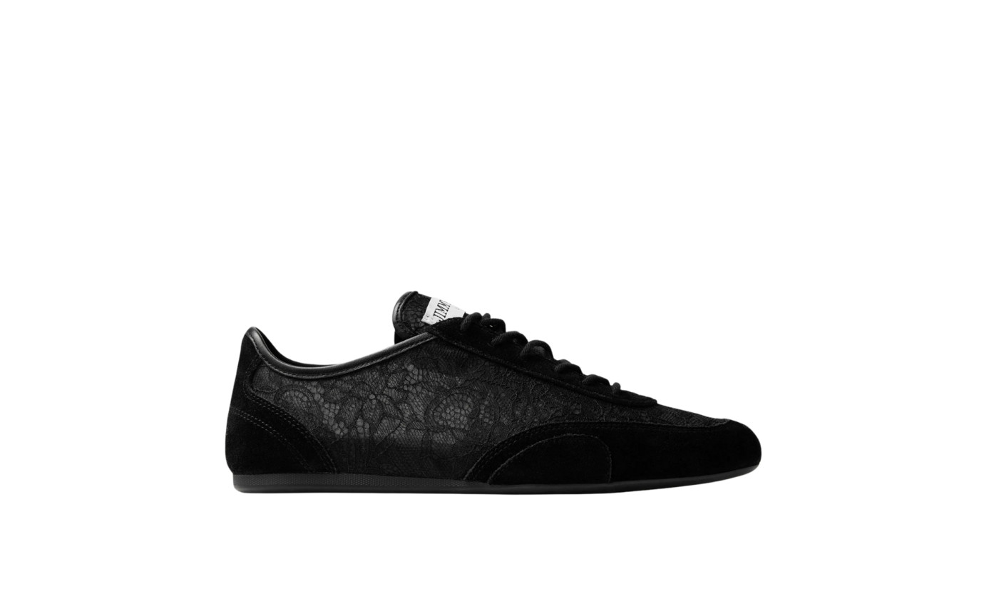 Visuel 1 : Jimmy Choo | Sneakers Sunny F dentelle noir| Boutique Parenthese Bordeaux