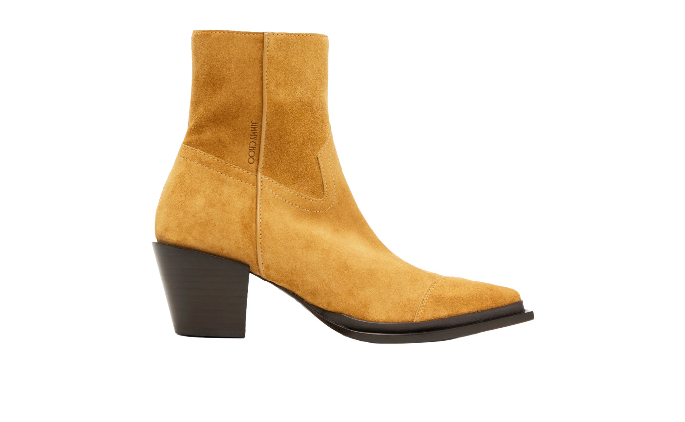 Visuel 1 : Collection Jimmy Choo Bordeaux | Bottines santiag Cécé camel | Boutique de chaussures de Luxe Parenthese Bordeaux
