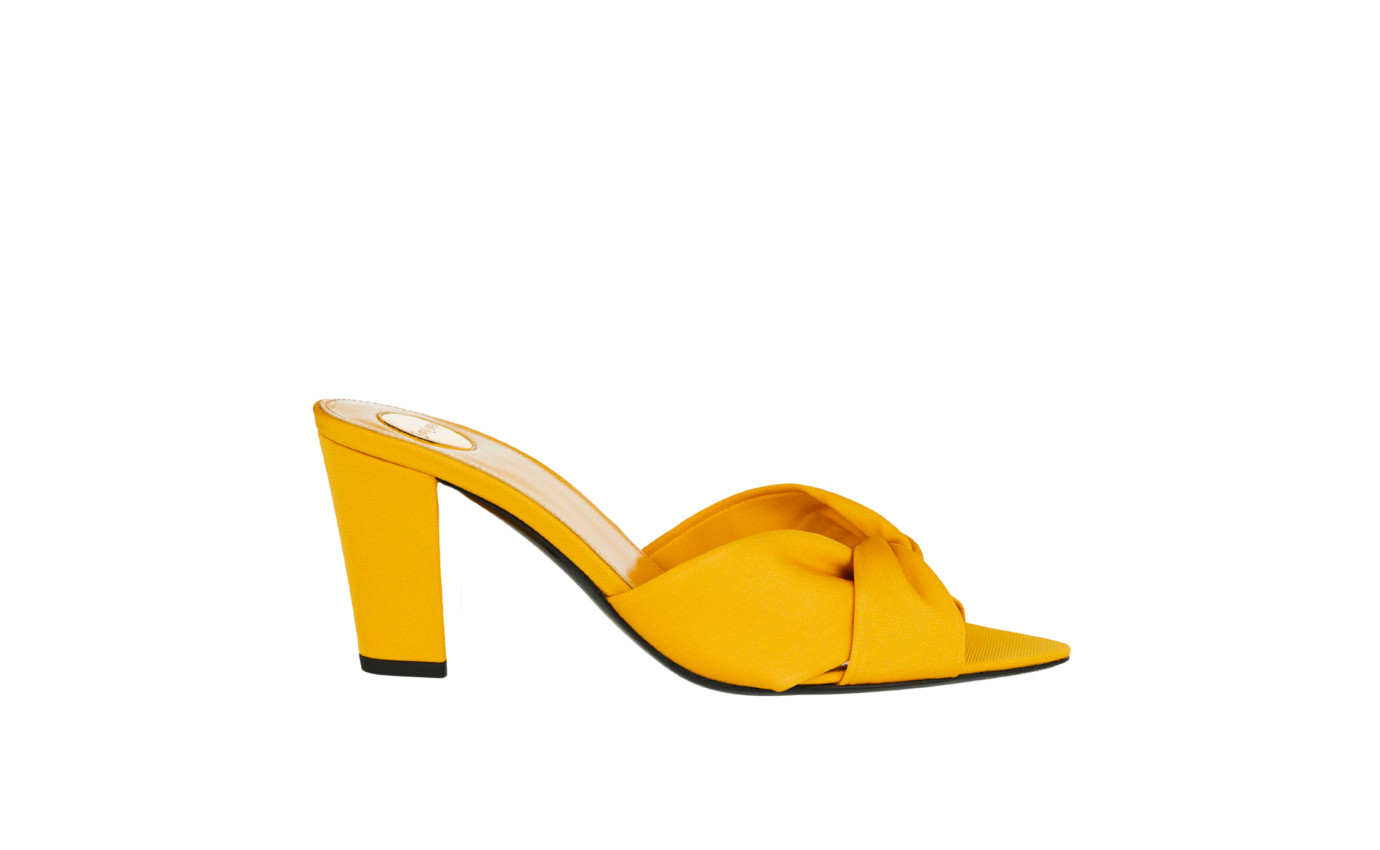 Visuel 1 : Collection Saint Laurent Bordeaux | Mule franciane 75 en cuir jaune| Boutique Parenthese
