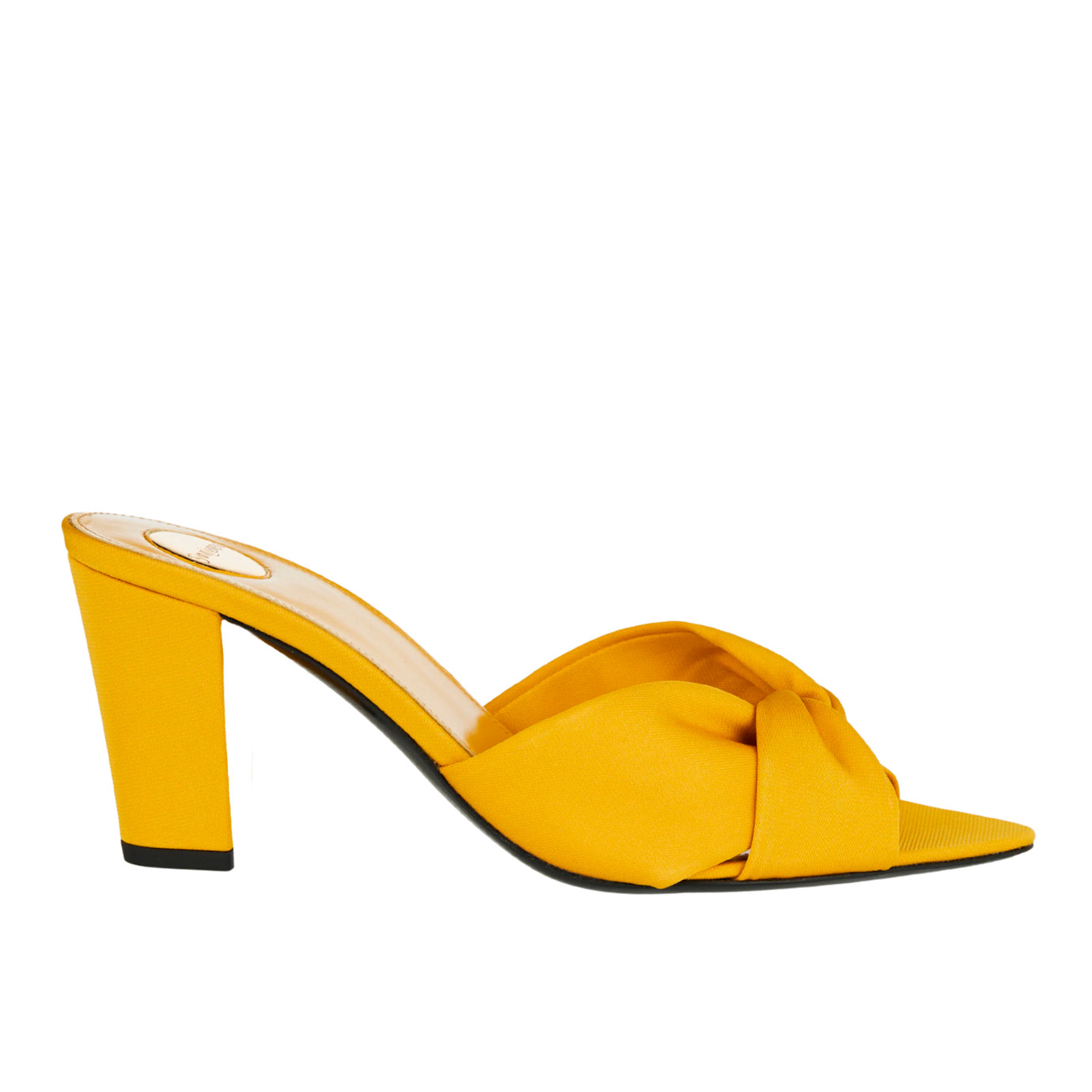 Visuel 1 : Collection Saint Laurent Bordeaux | Mule franciane 75 en cuir jaune| Boutique Parenthese