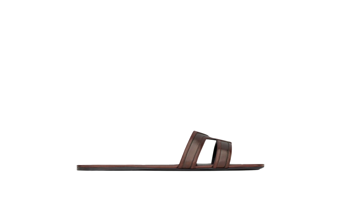 Visuel 1 : Collection Saint Laurent Bordeaux | Mule mabrouka en cuir paris brown| Boutique Parenthese