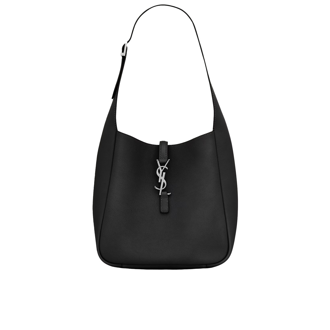 Visuel 1 : Collection Saint Laurent Bordeaux | Sac le 5 à 7 small souple noir et argent| Boutique Parenthese Bordeaux