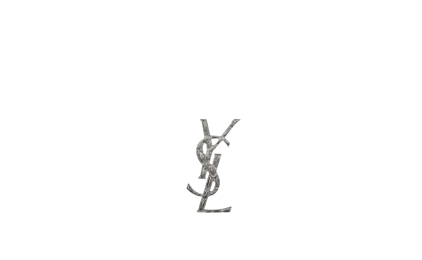 Visuel 1 : Collection Saint Laurent Bordeaux | Broche Opyum en argent | Accessoires de luxe Parenthese Bordeaux