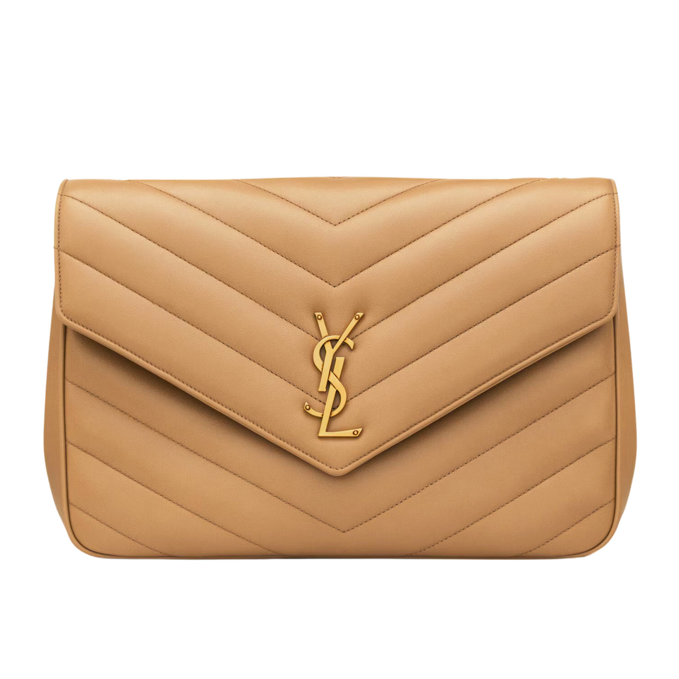 Visuel 1 : Saint Laurent Sac | Loulou large en cuir natural tan | Boutique Parenthese