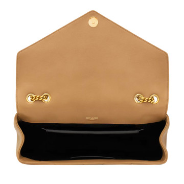 Visuel 5 : Saint Laurent Sac | Loulou large en cuir natural tan | Boutique Parenthese