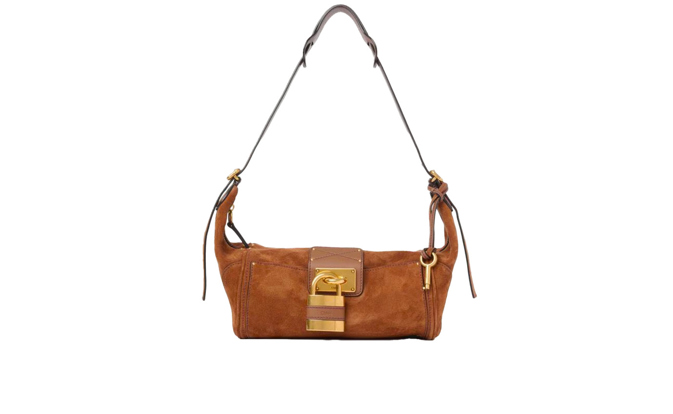 Visuel 1 : Chloé Sac Paddington Besace en veau velours vintage brown| Boutique de sacs de Luxe Parenthese