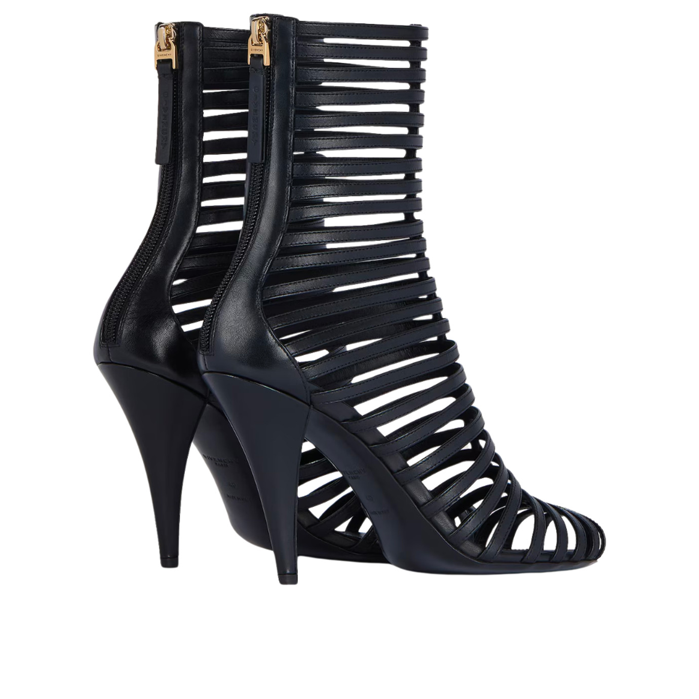 Visuel 3 : Collection Givenchy Bordeaux | Bottines cage en cuir| Boutique Parenthese