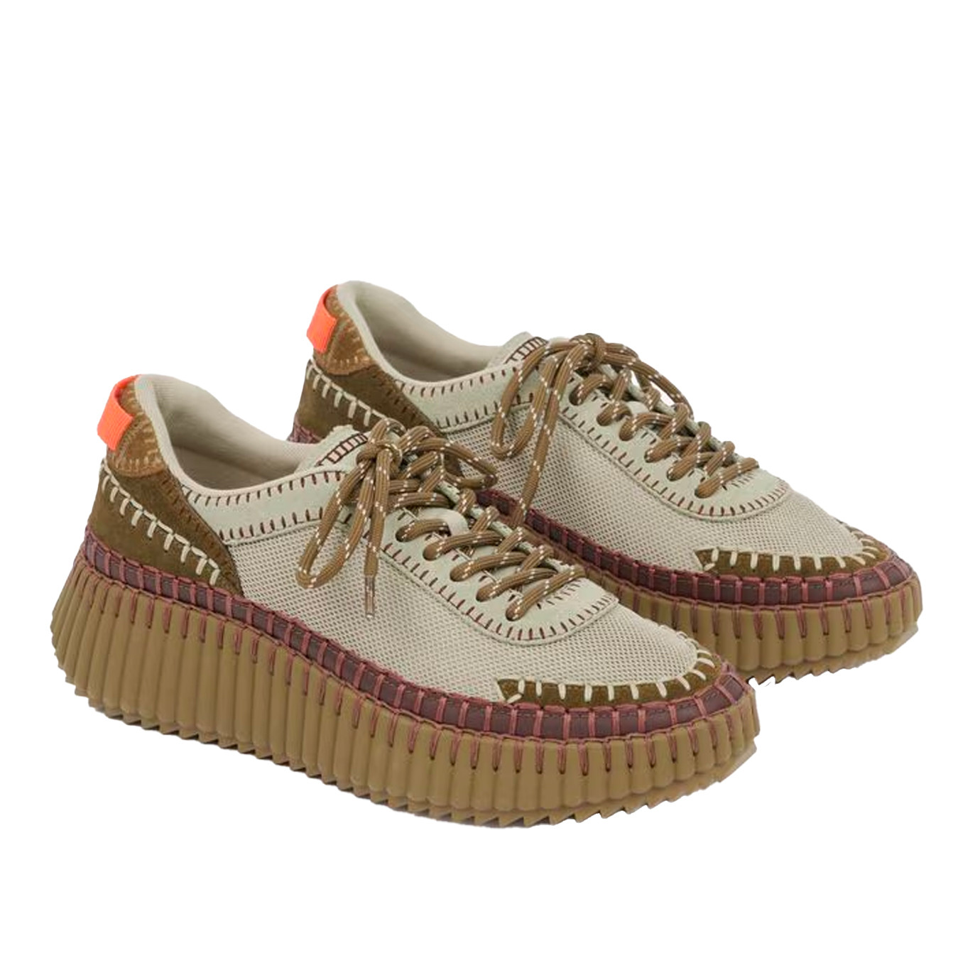 Visuel 2 : Collection Chloé chaussures | Sneakers Nama army green| Boutique Parenthese Bordeaux
