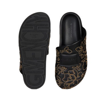 Visuel 3 : Collection Givenchy Bordeaux | Mules plates cloutées noires| Boutique Parenthese Bordeaux