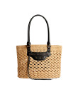 Visuel 1 : Collection Balenciaga Bordeaux | Panier le city medium raphia et noir | Sac de Luxe Parenthese Bordeaux
