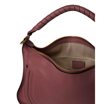 Visuel 3 : Chloé | Sac Marcie small en cuir dark velvet | Boutique Parenthese Bordeaux