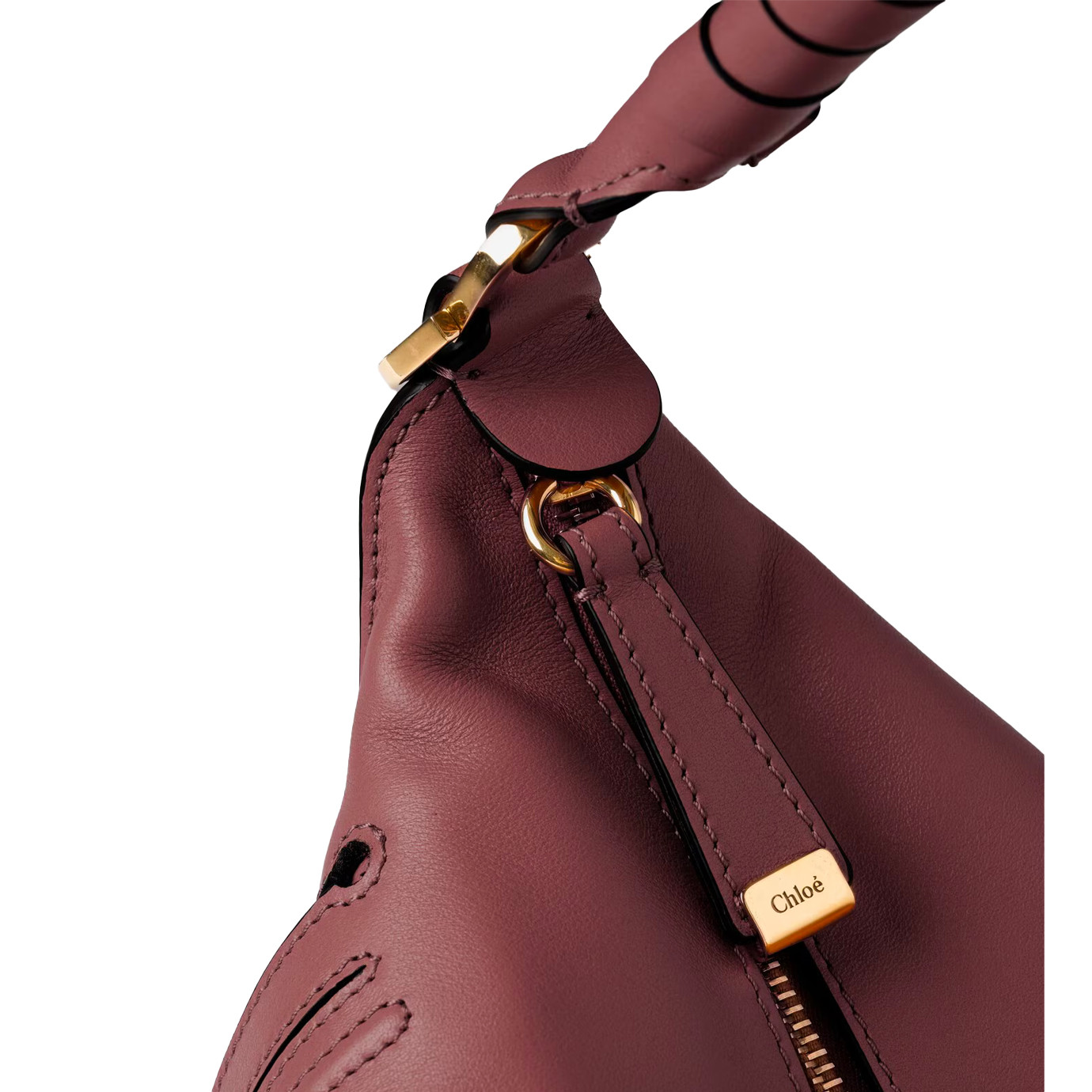 Visuel 5 : Chloé | Sac Marcie small en cuir dark velvet | Boutique Parenthese Bordeaux