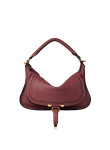 Visuel 1 : Chloé | Sac Marcie small en cuir dark velvet | Boutique Parenthese Bordeaux