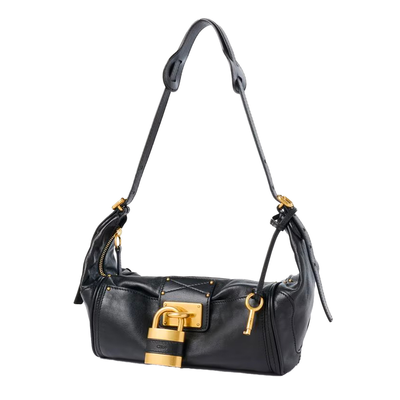 Visuel 3 : Chloé Sac Paddington Besace en cuir souple noir| Boutique de sacs de Luxe Parenthese