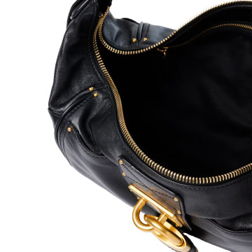 Visuel 5 : Chloé Sac Paddington Besace en cuir souple noir| Boutique de sacs de Luxe Parenthese