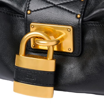 Visuel 6 : Chloé Sac Paddington Besace en cuir souple noir| Boutique de sacs de Luxe Parenthese