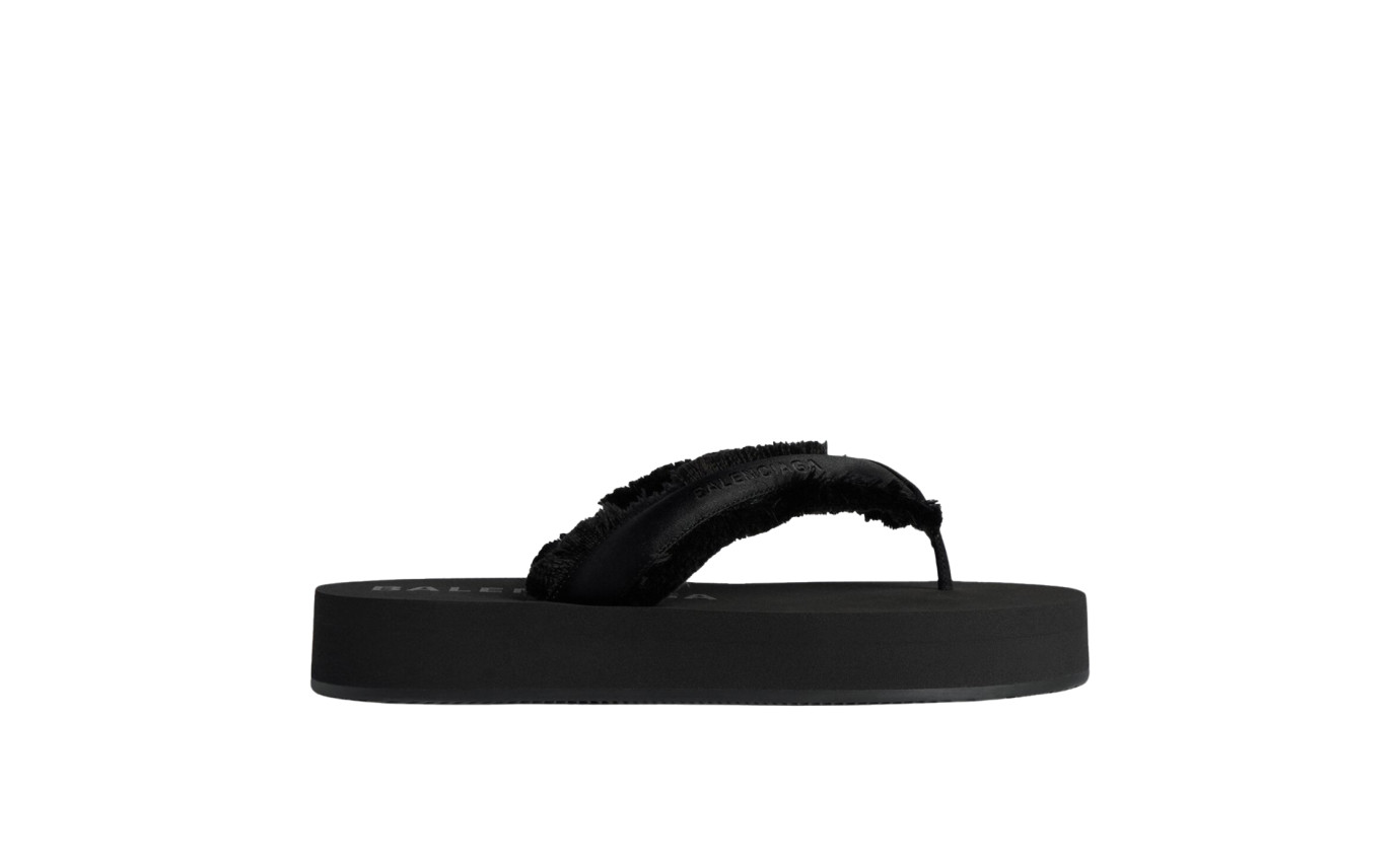 Visuel 1 : Collection Balenciaga Bordeaux | Tong jet lag noir| Chaussures de Luxe Parenthese Bordeaux