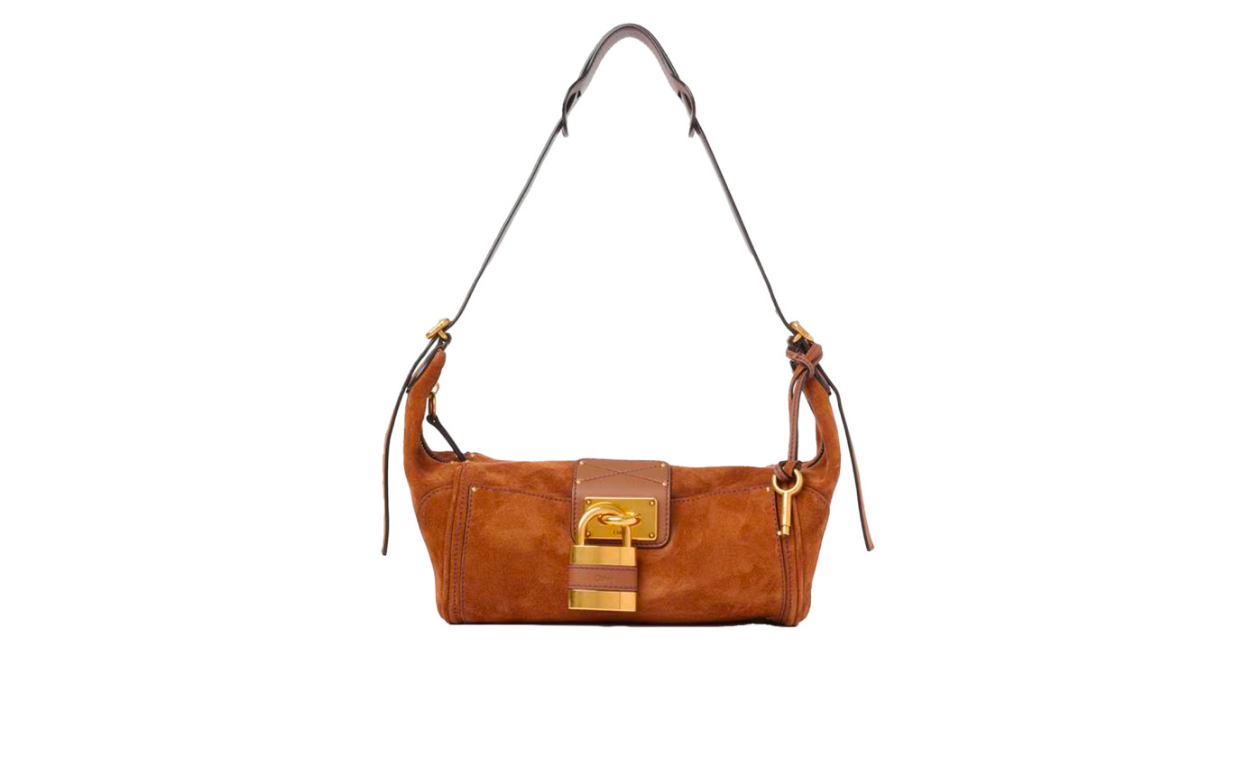 Visuel 1 : Chloé Sac Paddington Besace en veau velours vintage brown| Boutique de sacs de Luxe Parenthese