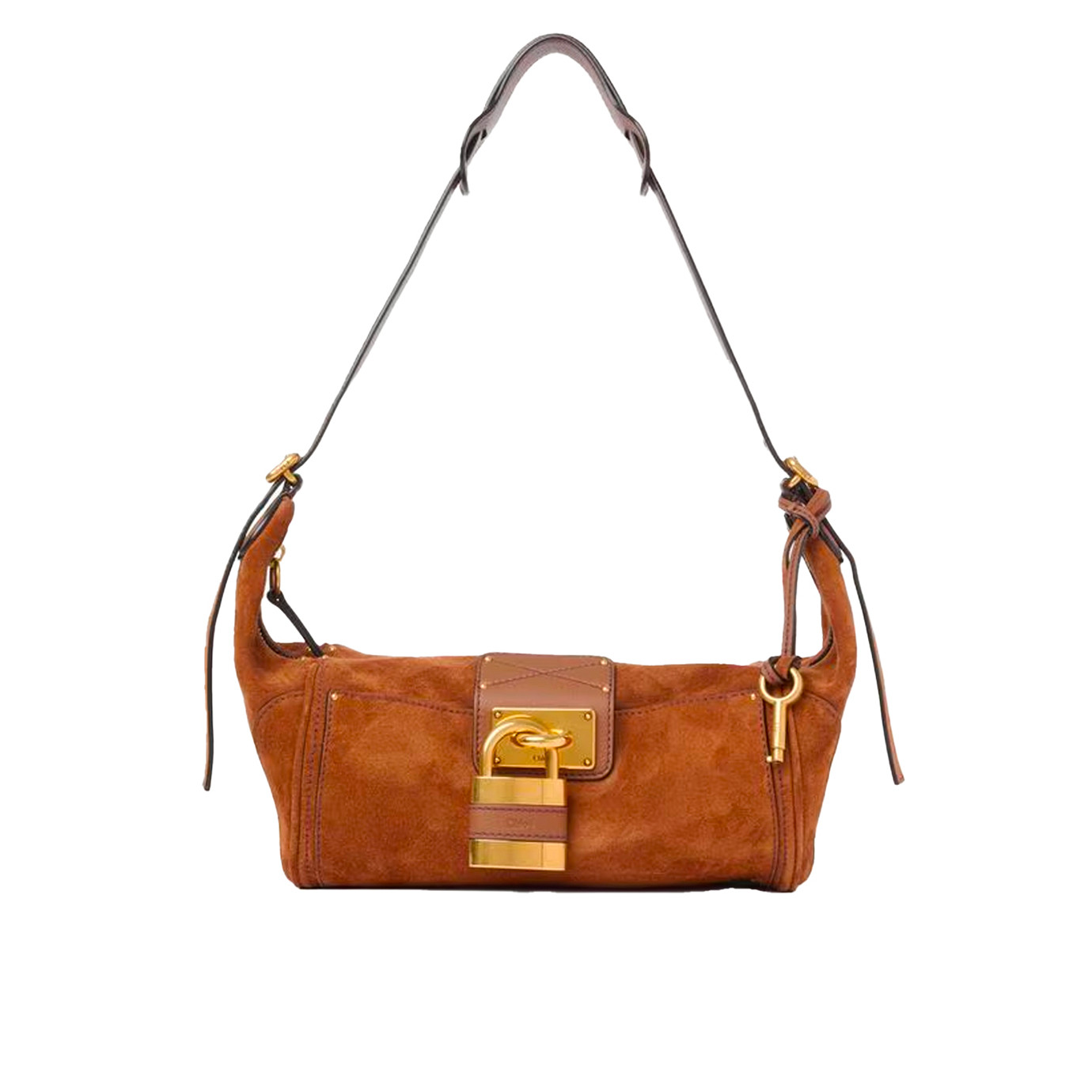 Visuel 1 : Chloé Sac Paddington Besace en veau velours vintage brown| Boutique de sacs de Luxe Parenthese