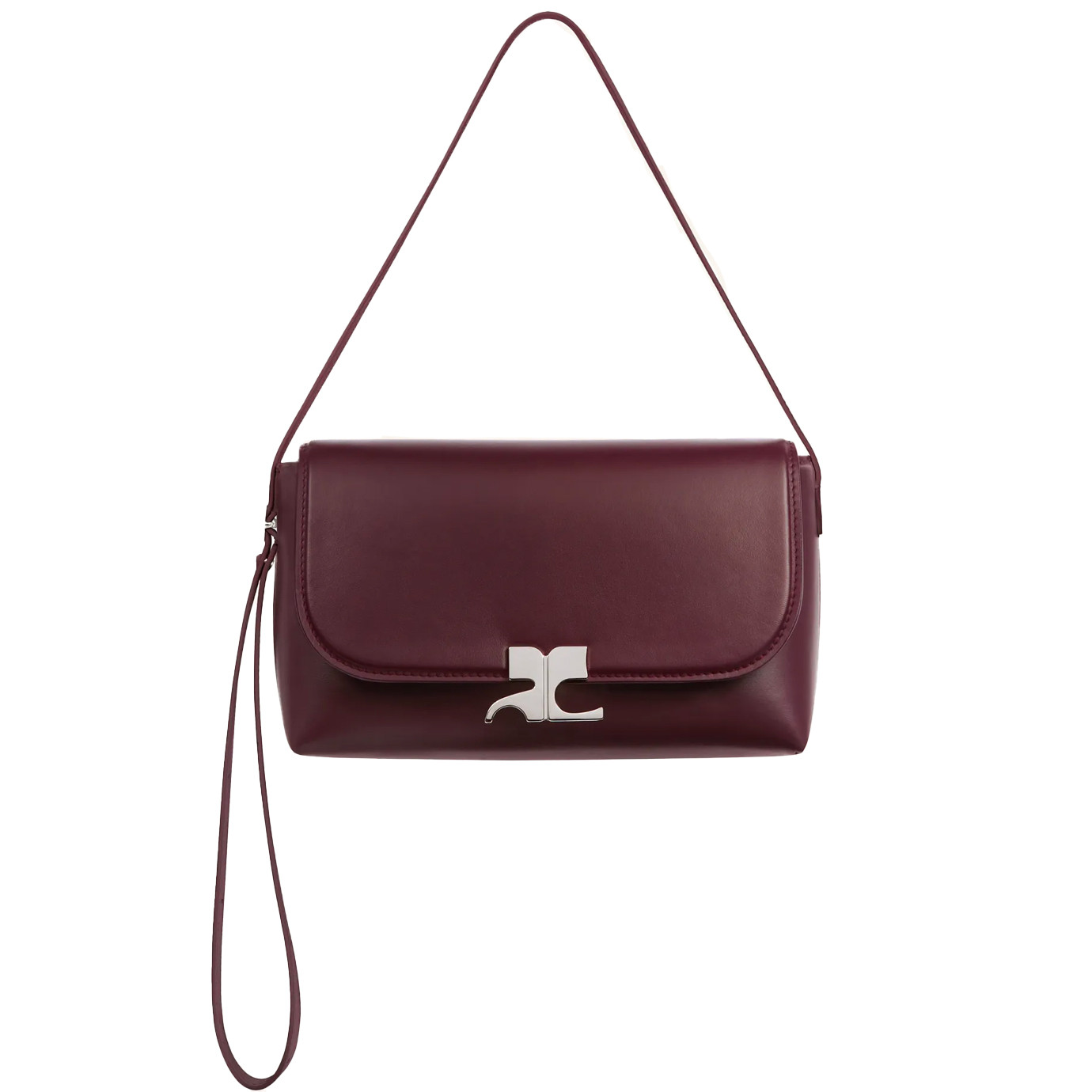Visuel 1 : Courrèges | Sac Icotype en cuir de veau liss burgundy | Boutique Parenthese Bordeaux