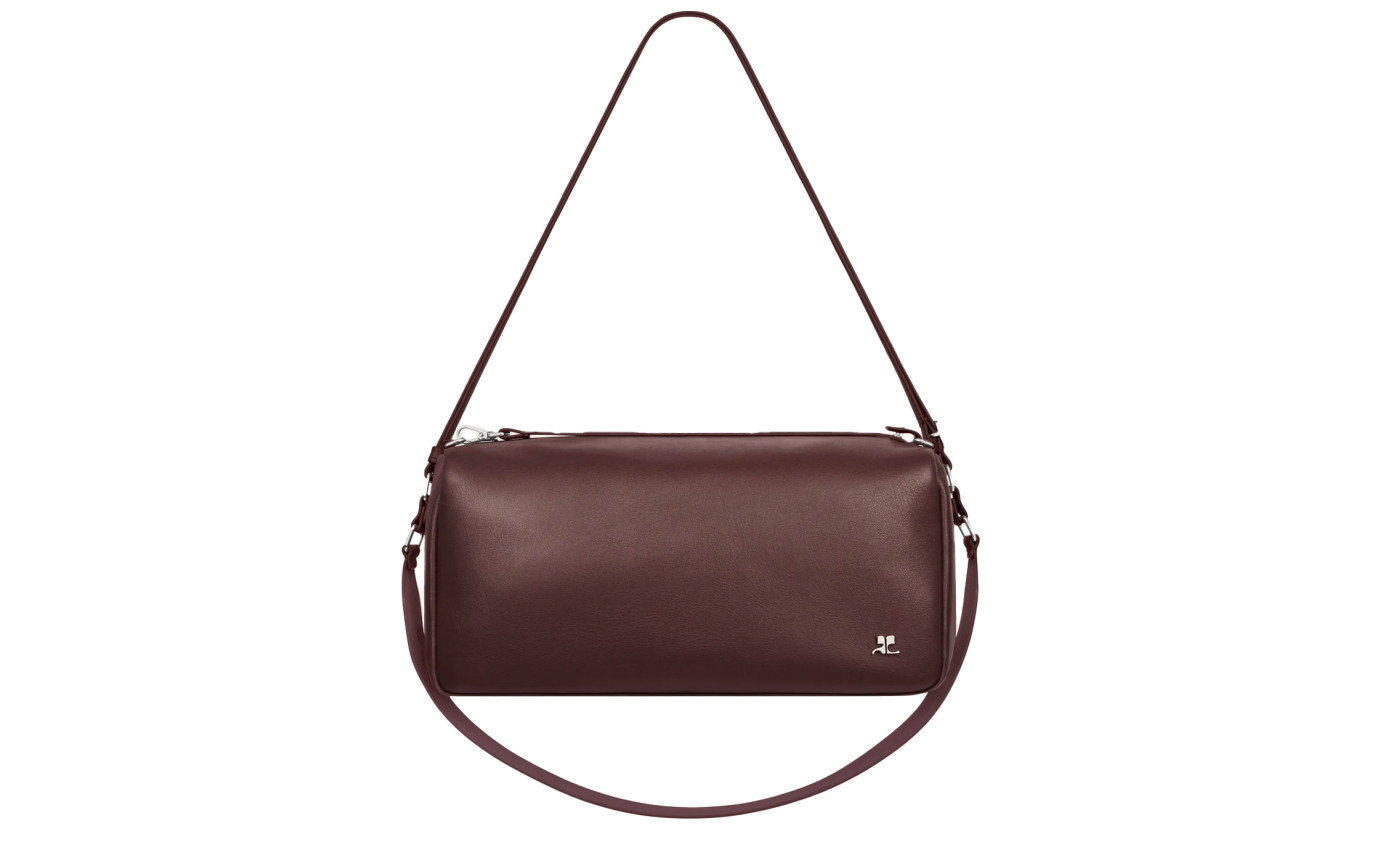 Visuel 1 : Courrèges | Sac Three Sixty médium en cuir burgundy | Boutique Parenthese Bordeaux