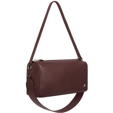 Visuel 3 : Courrèges | Sac Three Sixty médium en cuir burgundy | Boutique Parenthese Bordeaux