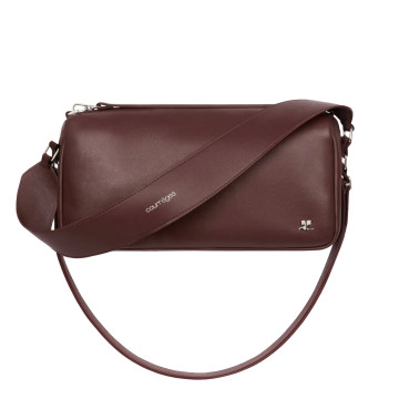 Visuel 5 : Courrèges | Sac Three Sixty médium en cuir burgundy | Boutique Parenthese Bordeaux