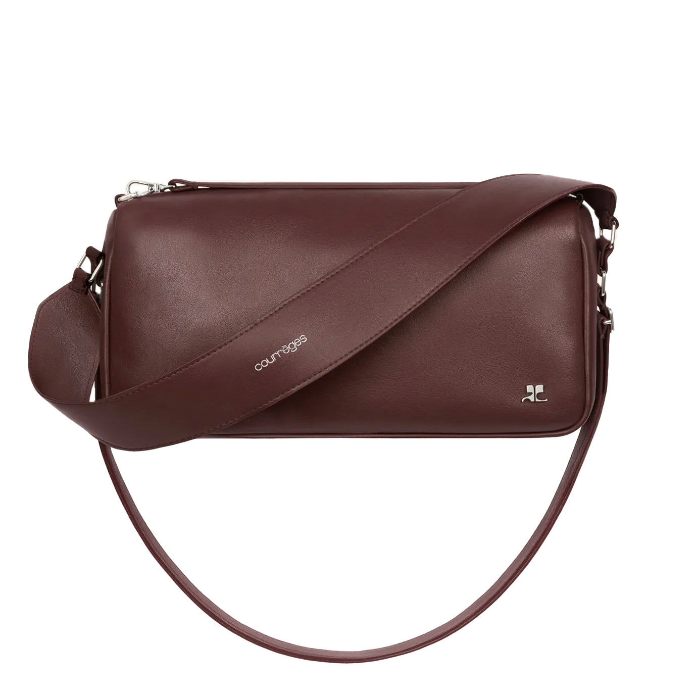Visuel 5 : Courrèges | Sac Three Sixty médium en cuir burgundy | Boutique Parenthese Bordeaux
